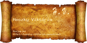Heszky Viktória névjegykártya